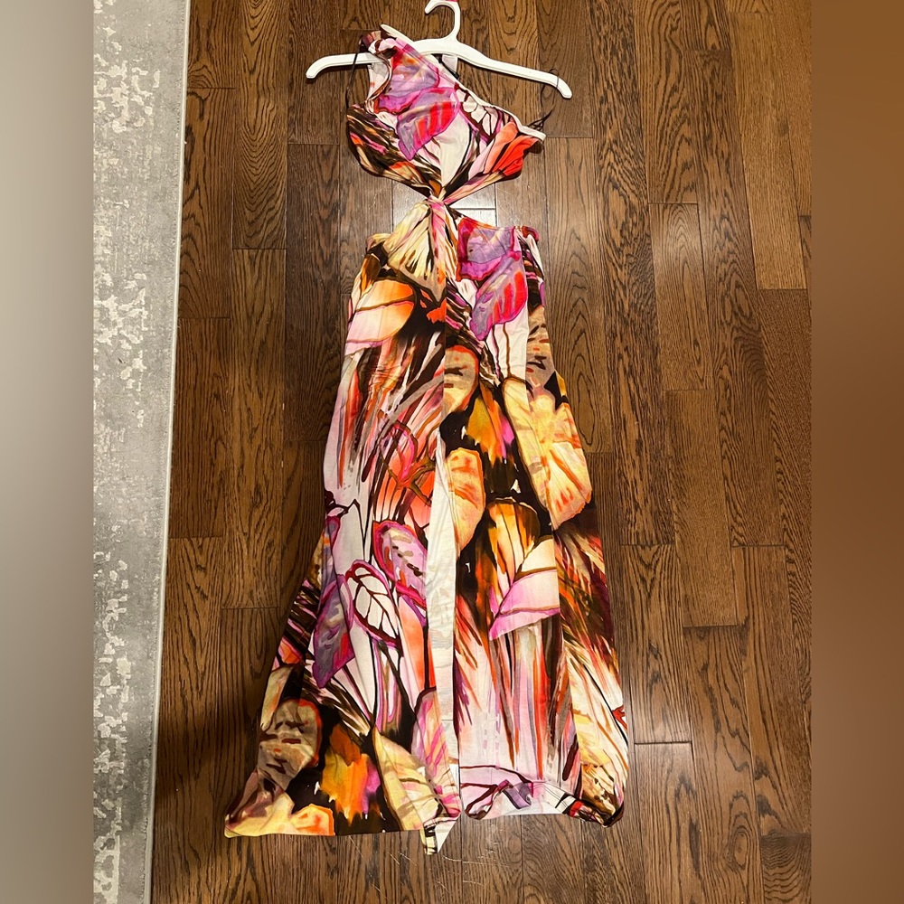 Venus maxi dress with cut outs XS off shoulder